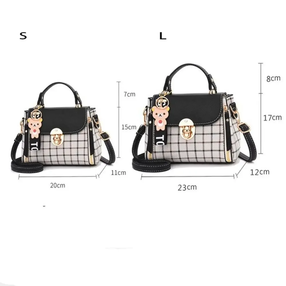 sac à main à motif écossais pour femmes, sac à bandoulière en cuir pu pour dames, sac à main à rabat strucflap initié, mode