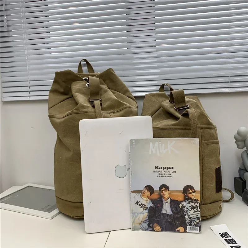 sac de sport en toile pour homme, sac à dos, sac d'école, sacs à dos de voyage, plein air, nouveau, 2024