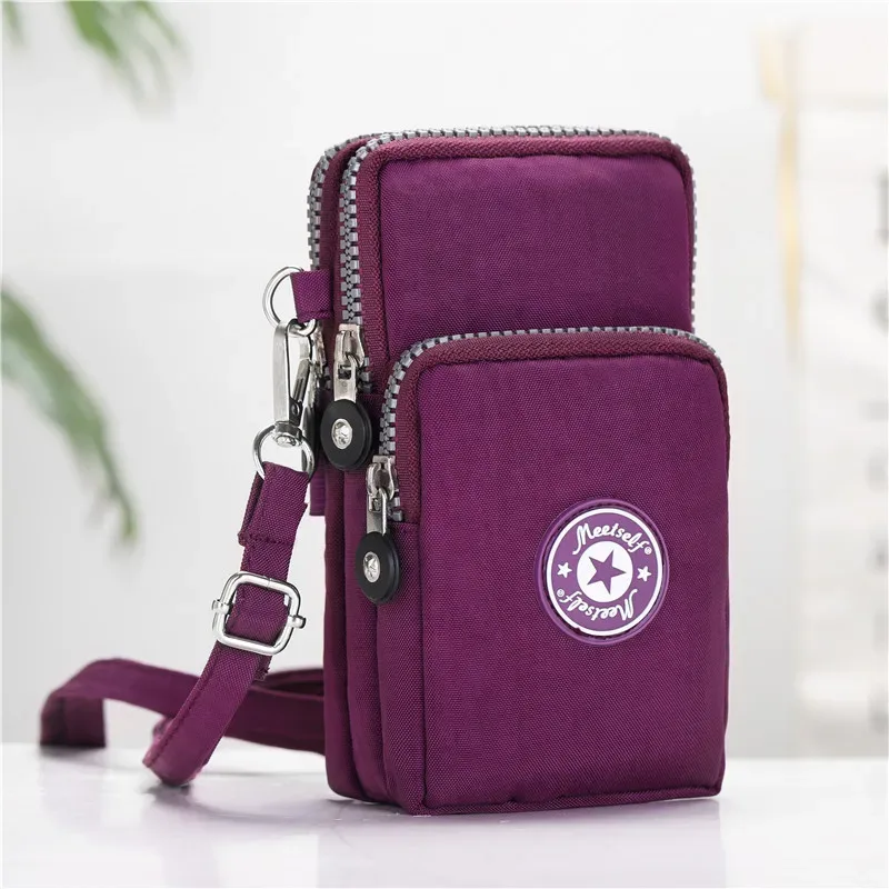 sac à bandoulière vertical pour téléphone portable pour femmes, bras suspendu, sac pour téléphone portable pour personnes âgées, sac en tissu pour le cou, petit sac portable pour la marche