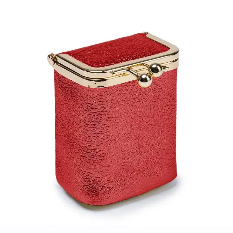 organisateur voyage cuir texturé noir blanc rouge vert bleu marine rose mini pochette accessoires maquillage transport journee voyage