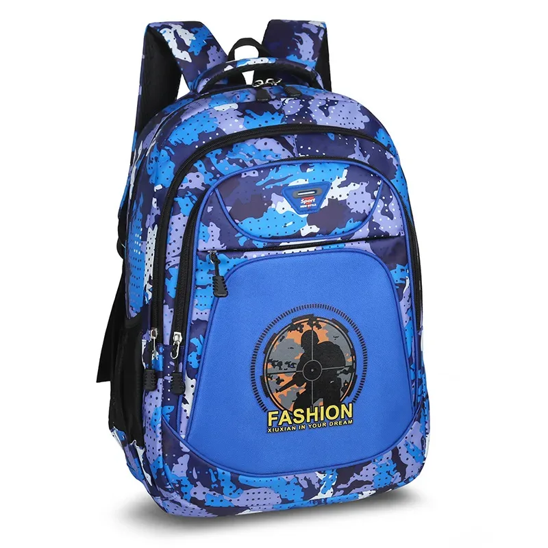 sac à dos d'école primaire pour garçons de la 3e à 6e années, grande capacité, léger, camouflage, colonne vertébrale, double épaule, en vente, 2026