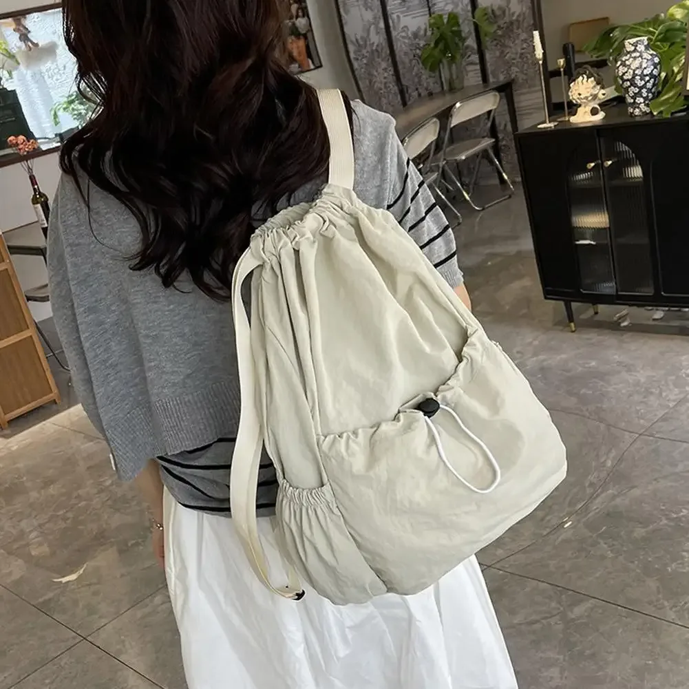 sac à dos léger à cordon de serrage, décontracté, unisexe, pour l'école, le sport, les voyages, grande capacité, imperméable