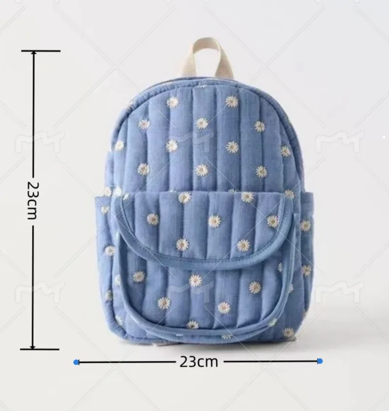 sac pour enfants personnalisé brodé sur mesure, sac à dos brodé marguerite pour jeunes enfants, maternelle