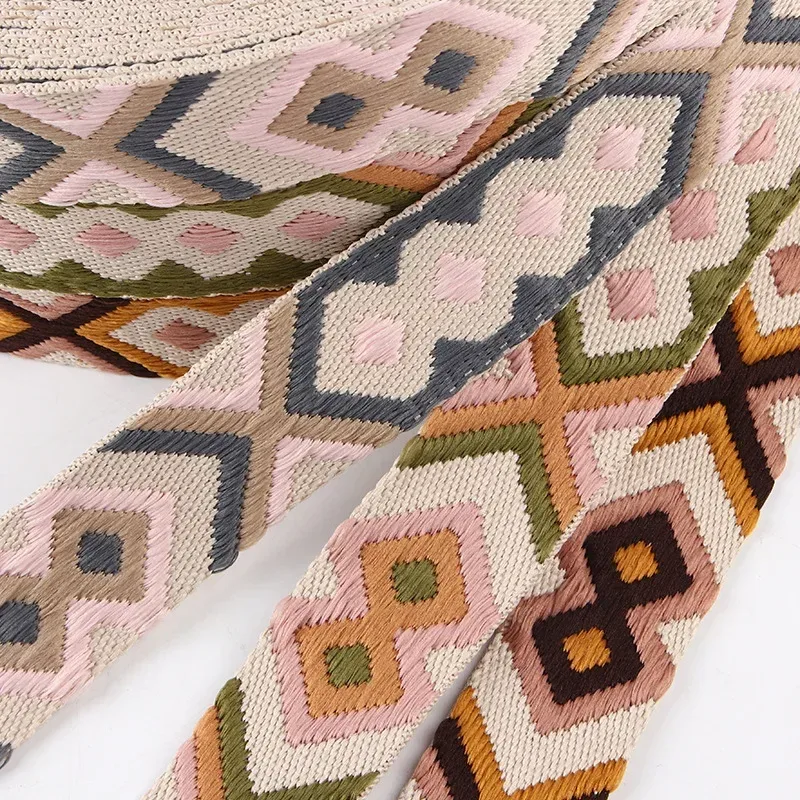 meetee-sangle jacquard en polyester, sangle de sac à dos, ruban de reliure pour vêtements, accessoires de couture, 38mm, 2 mètres