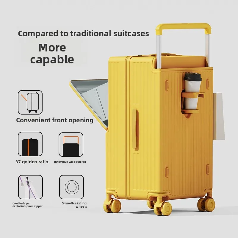 valise jean capacité grande compartiment séparé doublure confortable voyage antichoc serrure sécurité roues violettes