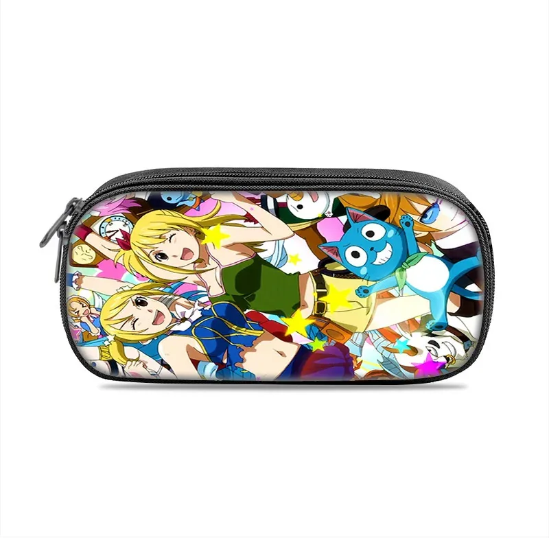 fairy tail – trousse à stylos imprimée de dessins animés, pour étudiants, garçons et filles, nouvelle collection légère, petite, grande capacité, polyvalente