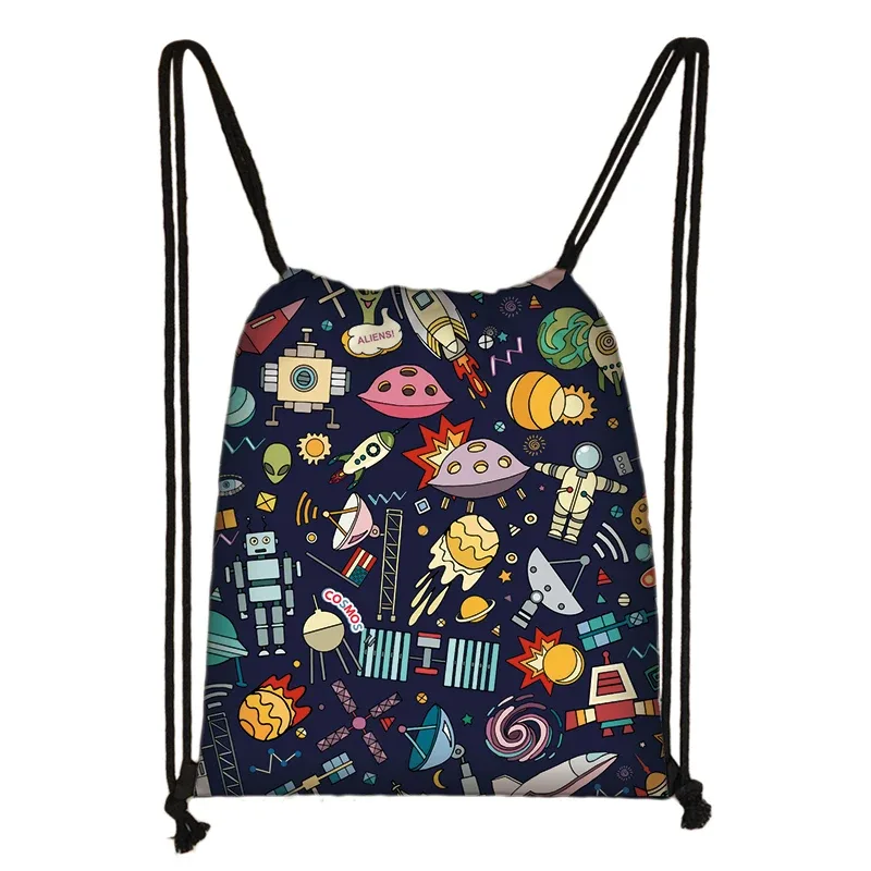spacvier-sac à dos imprimé pilote pour femme, astronome ovni, proximité wstring, sac de rangement pour chaussures de voyage, support de livre pour adolescent, cadeau