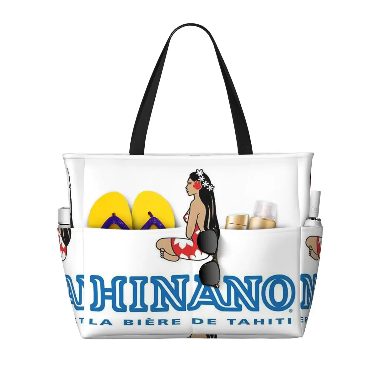 hinano tahiti beach tote bag sport gym yoga duffle grand sac fourre-tout pour femme sac de voyage sac de fitness