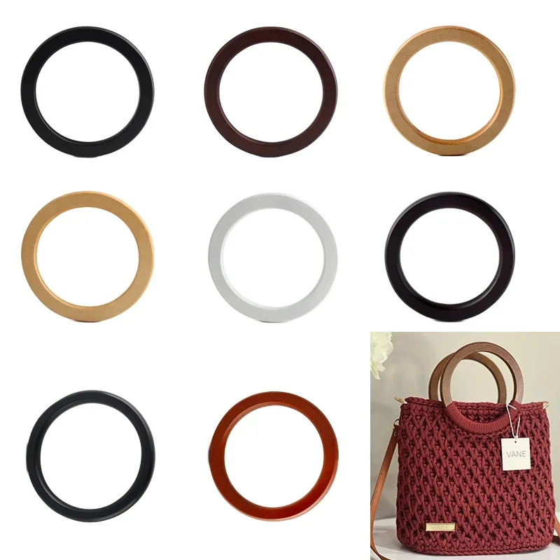 Sac Dos Organisateur Leger Bois Circulaire Couleurs Variees Voyage Faire Main Sac Bandouliere Poignée Interchangeable DIY Plastique Matériau Traite