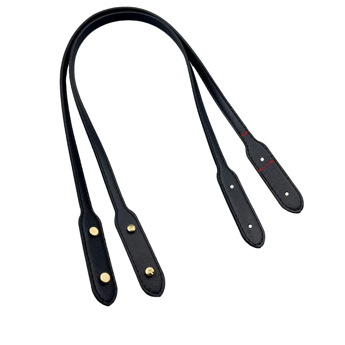 longueur 73cm sangles de sac avec rivets sangle de poignée en cuir pu sangle de sac à bandoulière détachable remplacement accessoires de sac de bricolage