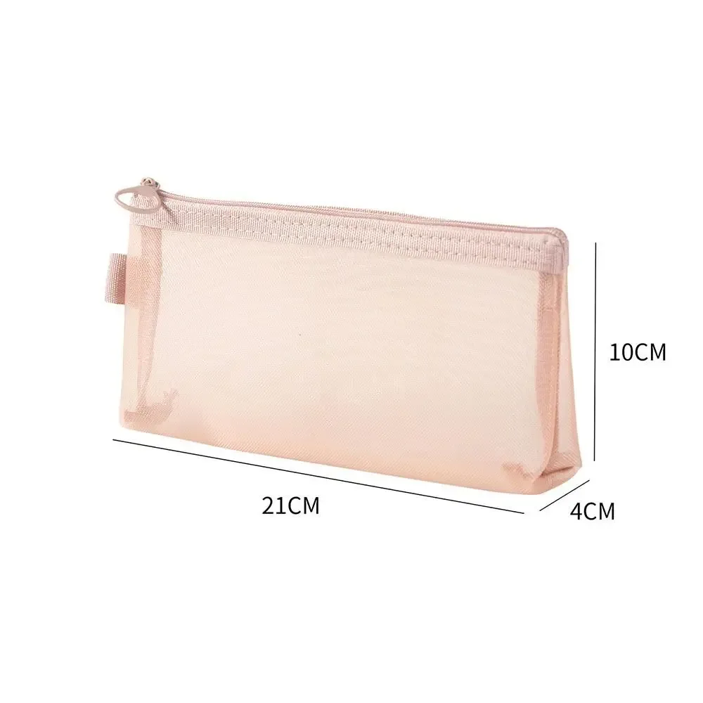 nouveau sac cosmétique en maille de grande capacité, porte-monnaie portable transparent, sac multifonctionnel en maille pour brosse cosmétique