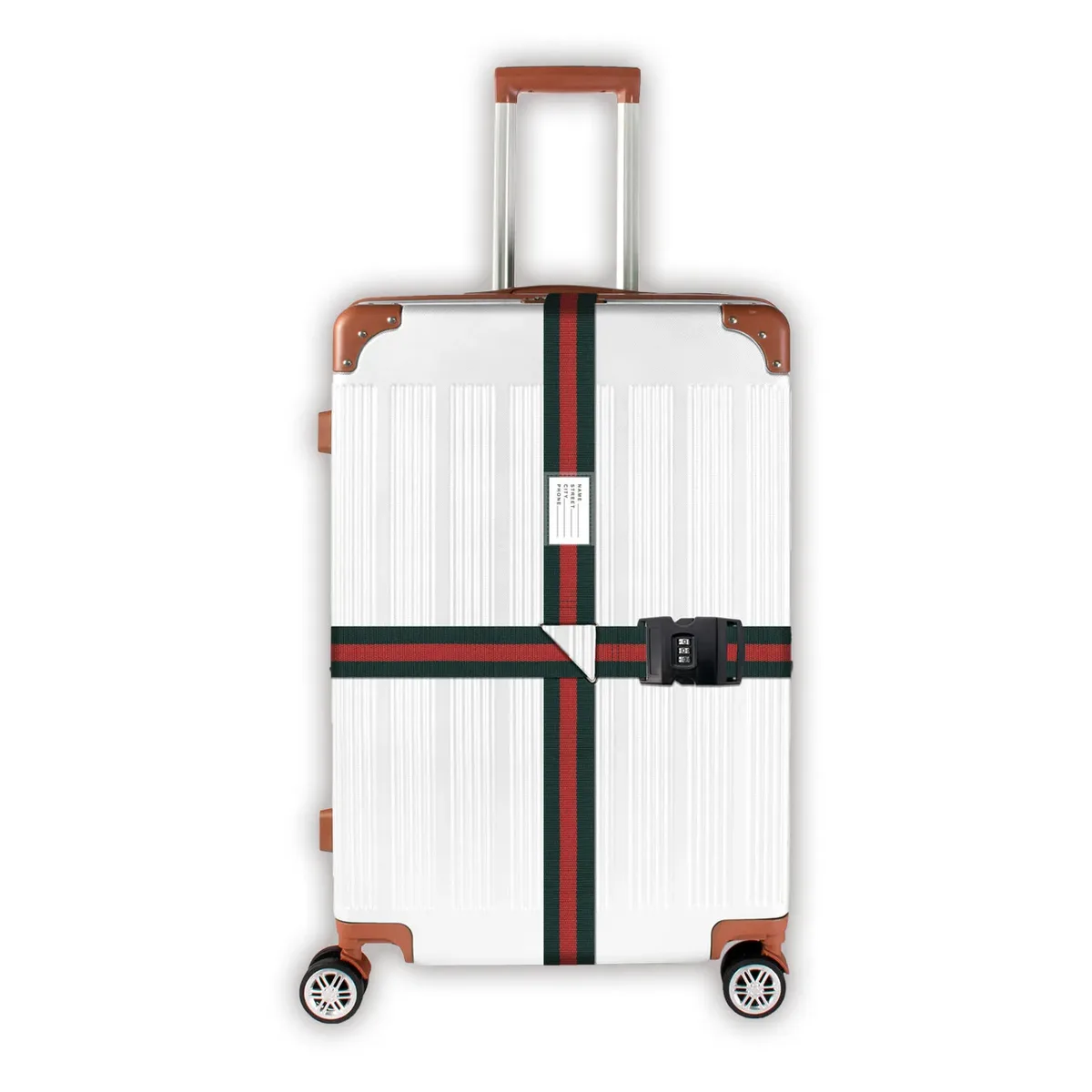 sangle de bagage épaissie avec cadenas à combinaison, anti-explosion et résistante à l'usure, pour accessoires de valise de voyage d'affaires