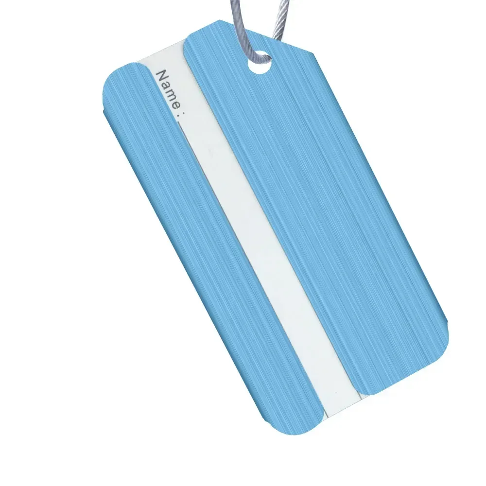 étiquettes de bagage en alliage pour hommes et femmes, porte-étiquette de nom, adresse de valise, accessoires de voyage, métal, mode, infraction, 1 pièce