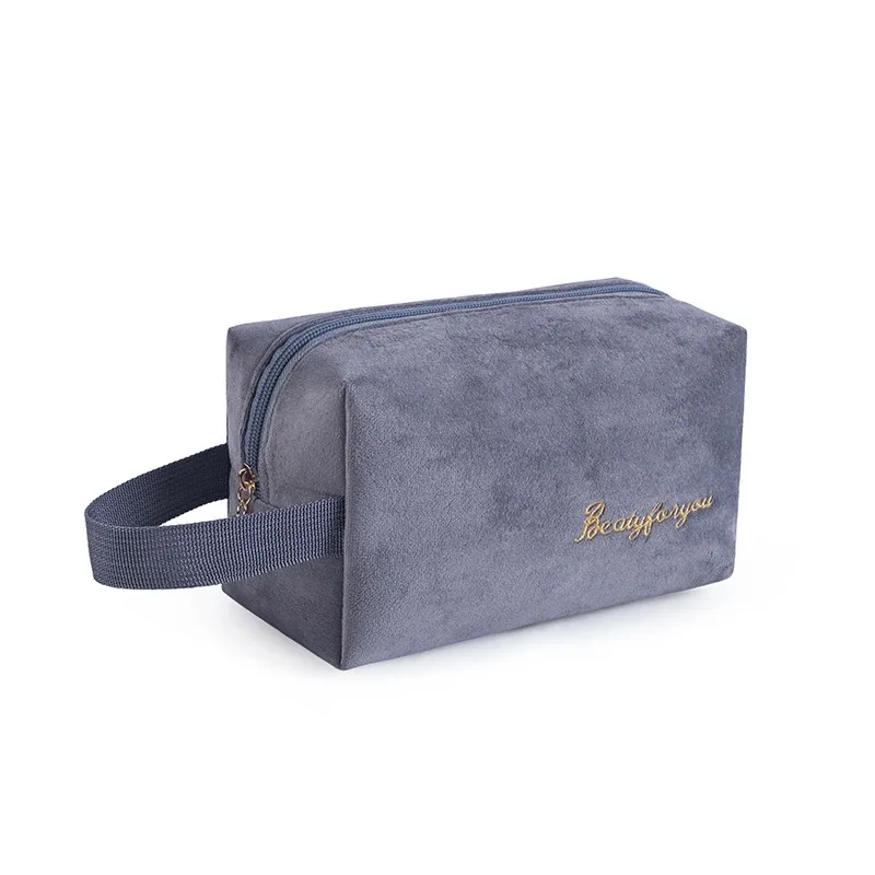 sac de rangement de maquillage en velours doux pour femme, trousse de toilette pour coussinets, trousse de maquillage de voyage gt, trousse de beauté pour évaluateurs