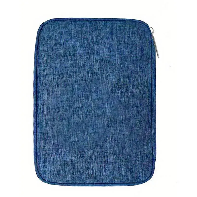pochette organisatrice nylon gris compartiments maille bracelets montres voyage capacité grande taille petite affaires