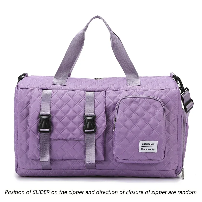 sac de voyage en nylon durable, sac de sport portable pour les voyages de nuit, sac d'entraînement à bandoulière, argyle spacieux