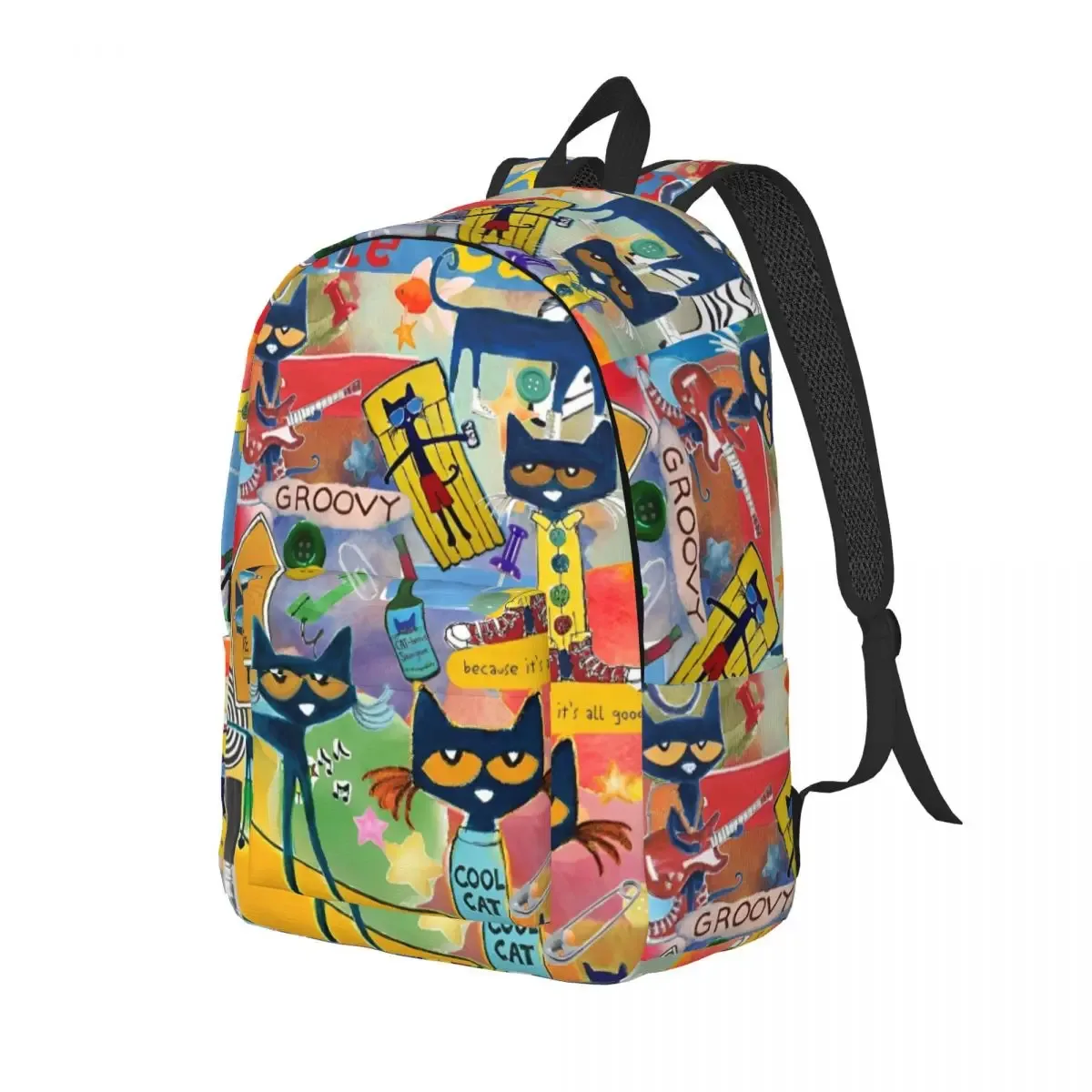 pete le chat j'aime mes chaussures sac à dos classique cadeau lycée randonnée voyage sac à dos pour hommes femmes ordinateur portable sacs en toile