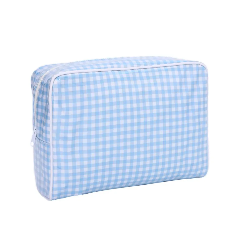 sac à cosmétiques en polyester pvc, double couche, imperméable, organiseur de maquillage portable, sac de rangement pour cosmétiques imprimé en couleur, voyage en plein air