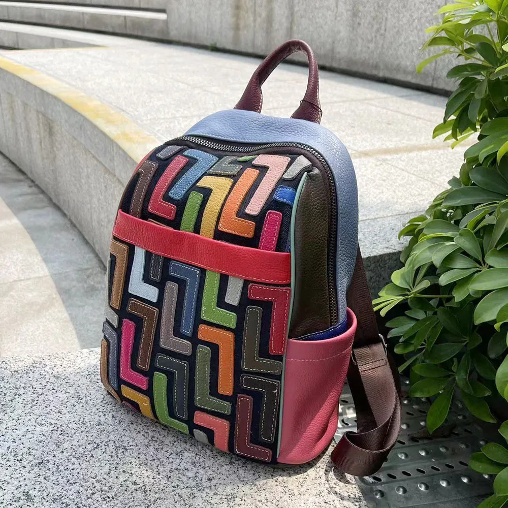 sac à dos vintage en cuir véritable pour femme, cartable de voyage antivol pour dames, nouvelle collection 2025