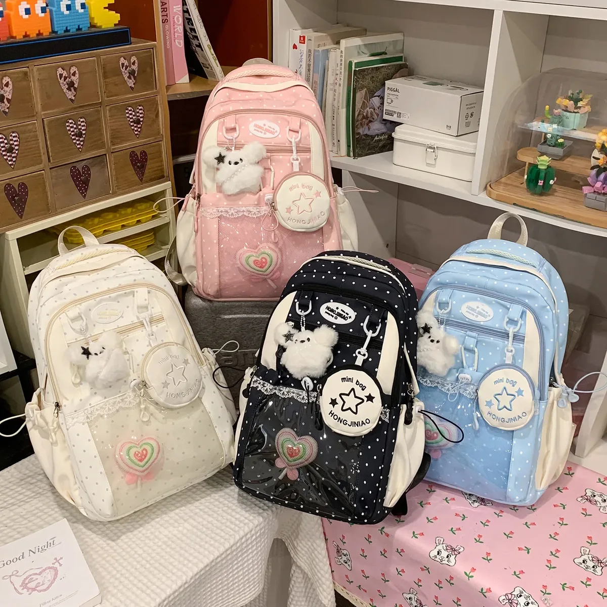 nouveau sac à dos ulzzang ita bag harajuku tendance kawaii pour campus et école, sac à dos simple pour femme