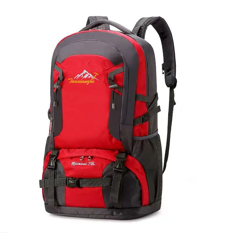 sac à dos d'alpinisme en plein air 60l, sac de rangement de voyage de grande capacité pour camping, sac rampant à fermeture éclair, sac léger portable