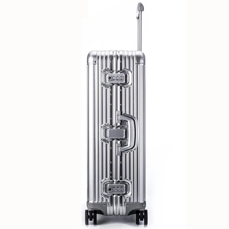 nouvelle valise à roulettes rigide en alliage d'aluminium de haute qualité, valise de voyage, bagage enregistrable 20'26'30'31'33 pouces