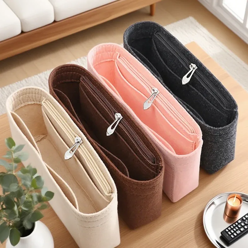 organisateur de sac à main en feutre pour femme, insert multi-poches, doublure de sac pour sac fourre-tout avec 8 poches, pour les voyages et l'usage quotidien