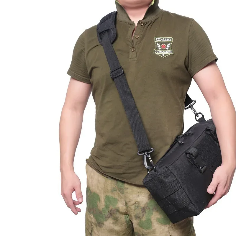 ceinture sac tactique nylon noir remplacement simple bandoulière usage voyage chasse paintball camping randonnée
