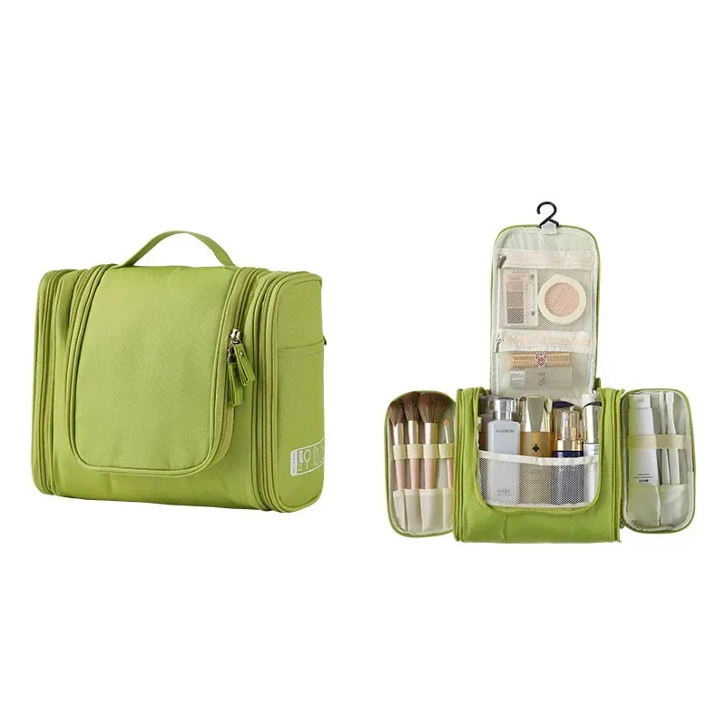 sac de toilette multifonctionnel suspendu, organiseur de cosmétiques portable et imperméable pour les voyages et la salle de bain
