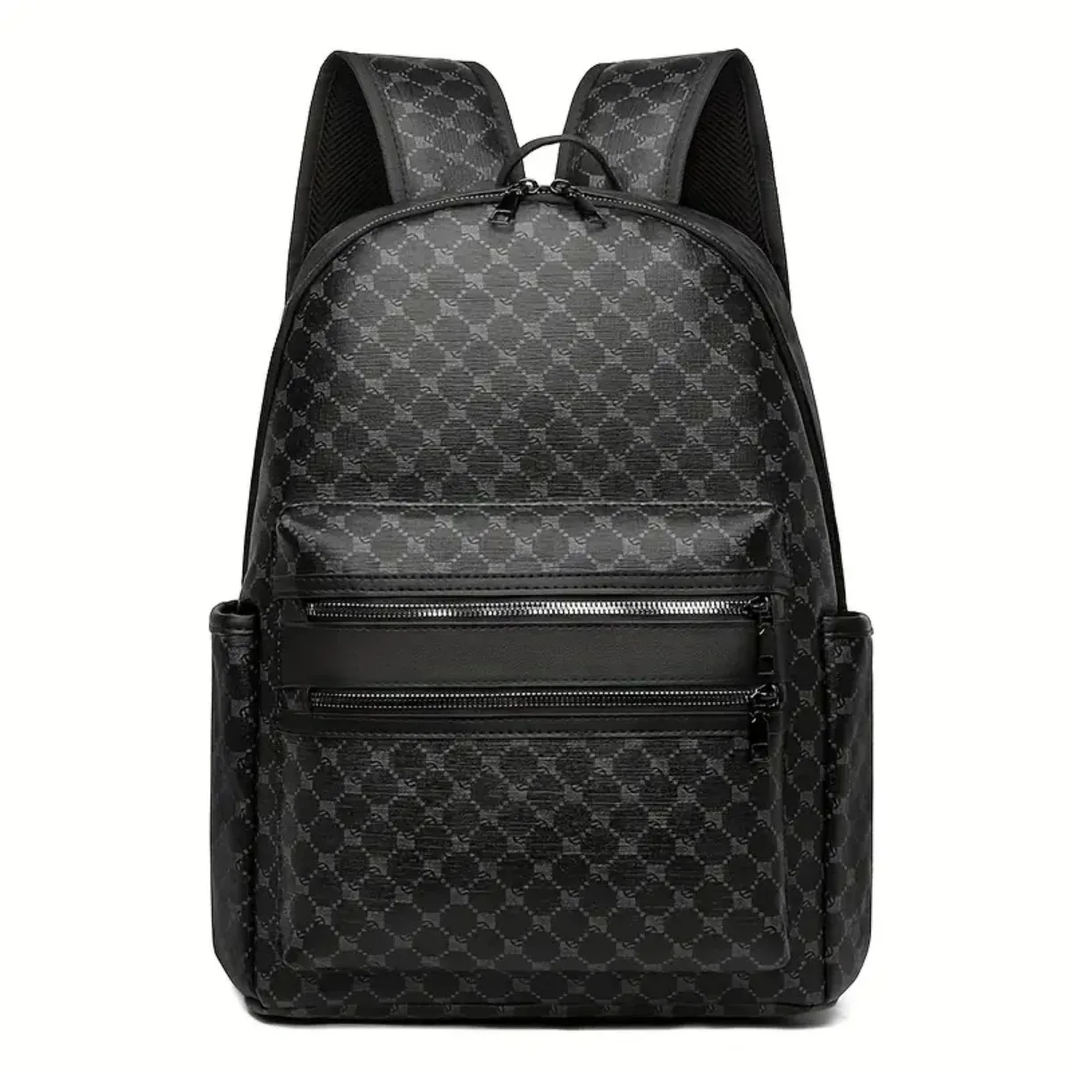 sac à dos noir à la mode, grande capacité, avec bretelles réglables, plusieurs compartiments et poches zippées pour l'école, le travail et les voyages, sac à dos pour étudiant