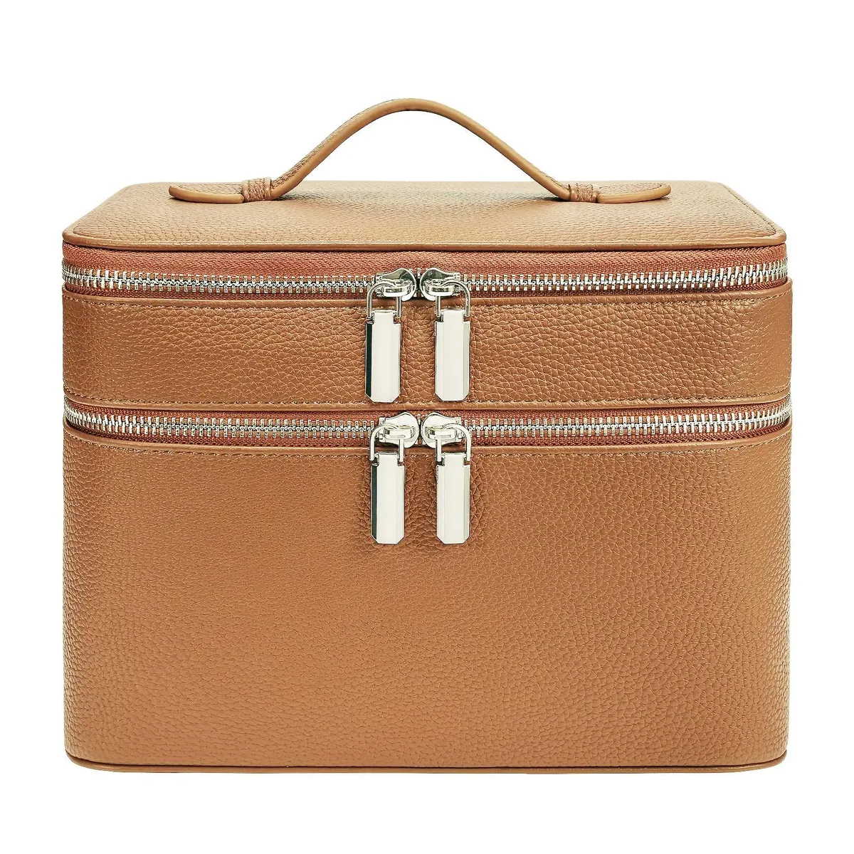 sac de maquillage professionnel portable à double couche, trousse à outils de soin de la peau, boîte de rangement en pu pour les cils, sac cosmétique multi-compartiments