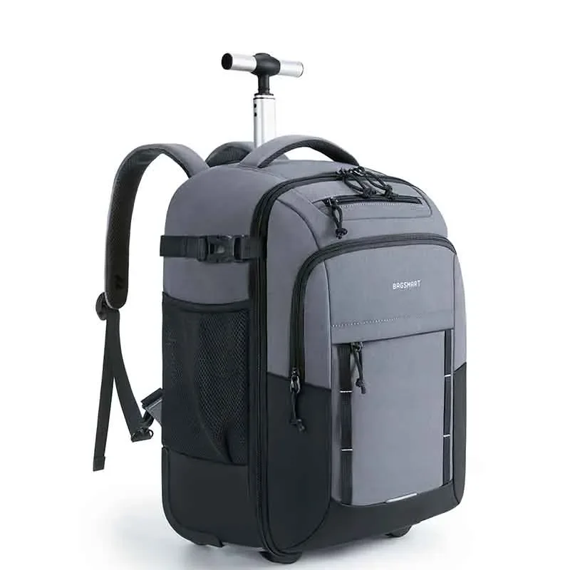 sac dos pvc noir gris grande capacité anti pince voyage sport école shopping extensible convertible respirant