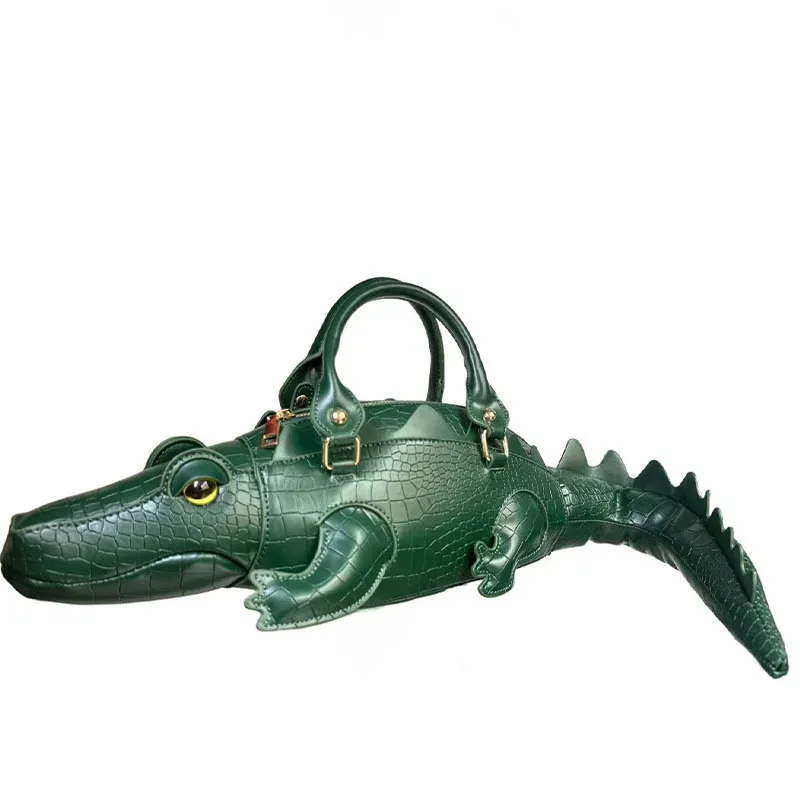 nouveau sac à main tendance en forme de crocodile pour femmes, sac fourre-tout de créateur à la mode européenne et américaine, sac à bandoulière décontracté pour femme