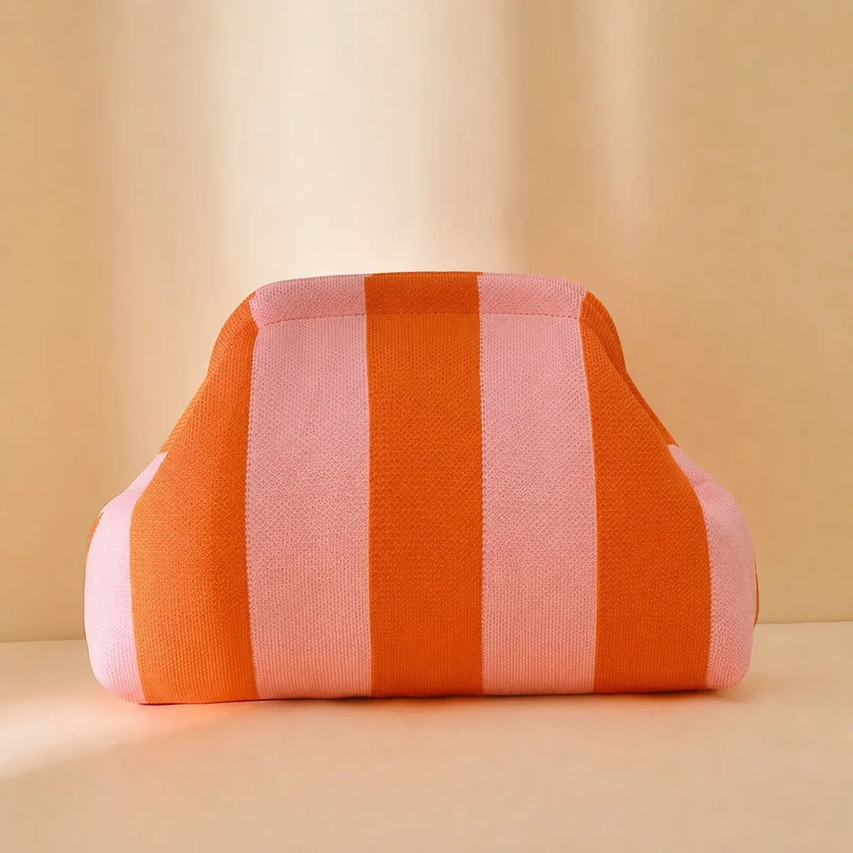 organisateur de maquillage portable, pochette tendance à motifs variés, sac à cosmétiques à main, sac à cosmétiques léger en tricot pour les trajets quotidiens