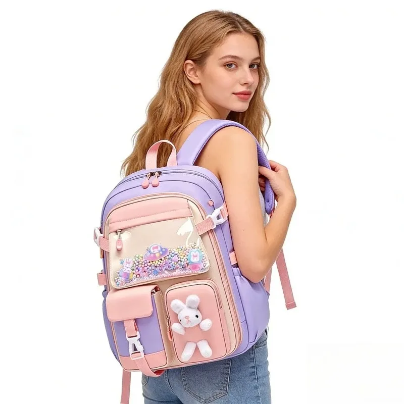 sac à dos ergonomique pour filles, idéal pour l'école, design simple et léger, pour les classes de cp à la 6ème