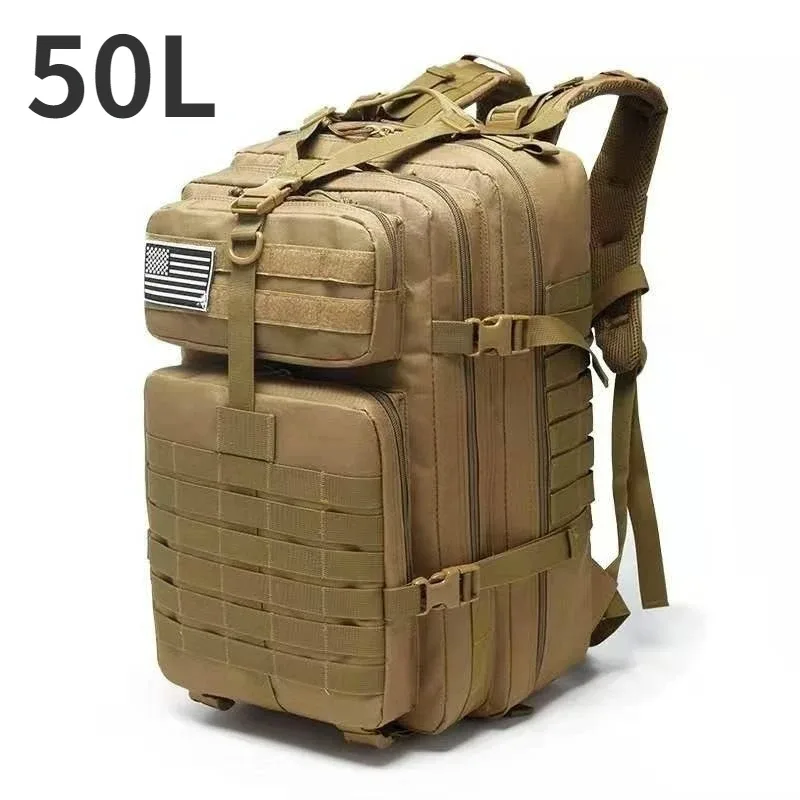 sac à dos tactique camouflage 50l/30l pour homme, sac molle, sac de randonnée imperméable pour le camping, la chasse, la randonnée