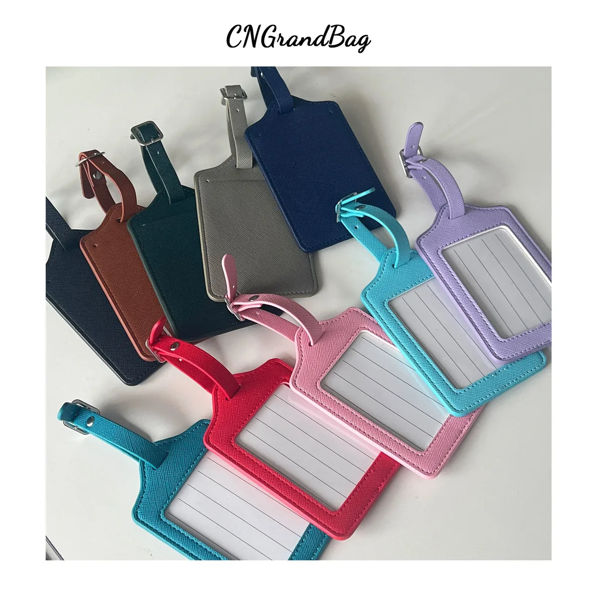 portedocuments étiquettes bagages personnalisables initiales dorées texture douce organisation documents identification bagages cuir véritable saffiano pu voyage accessoires