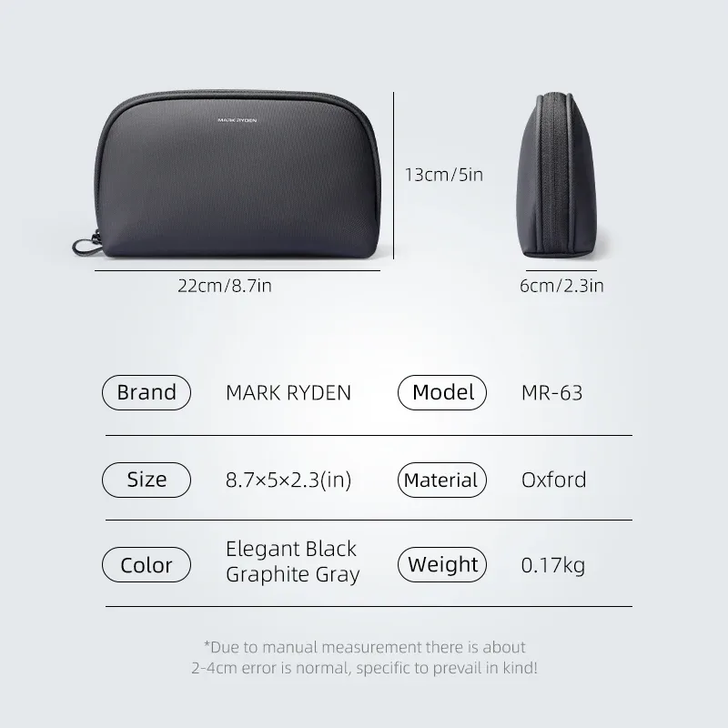sac de rangement pour accessoires numériques mark ryden, organiseur électronique portable de voyage, sac à main multi-poches