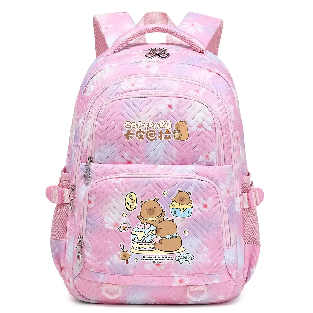 mignon capybara étudiant sac à dos étanche filles enfants retour à l'école livre sacs adolescents cartables femmes voyage sac à dos mochila