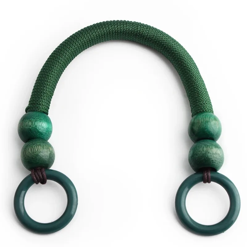 sangle de portefeuille en ulde nylon avec perles en bois, poignée de remplacement, quatre perles en bois, sac à bandoulière en forme de u, poignée de boîte-cadeau, 4 pièces