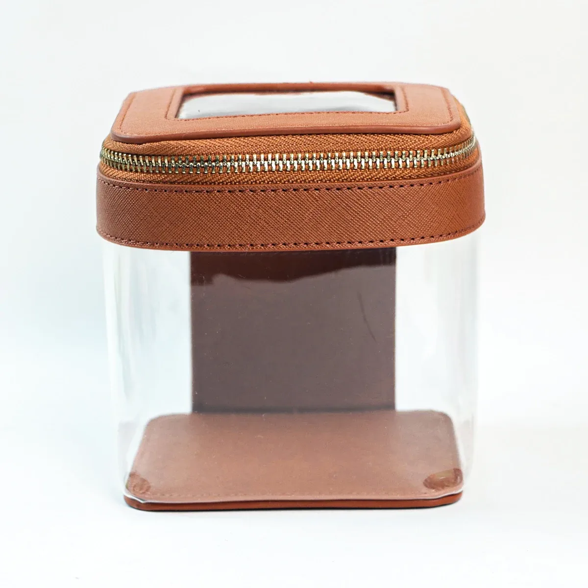 pochette de maquillage et trousse de toilette personnalisables avec nom, design transparent et visuel, grande capacité, portable pour les voyages
