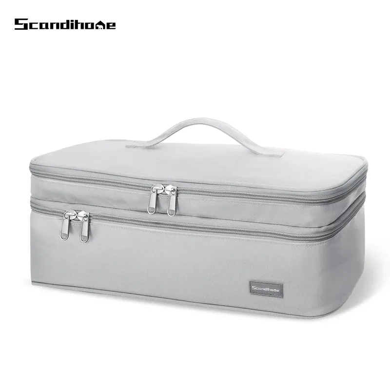 mallette de transport de voyage à double couche, sac de rangement d'accessoires de rêves, sac d'évaluation portable, volumateur de sèche-cheveux en une étape, brosse à air chaud