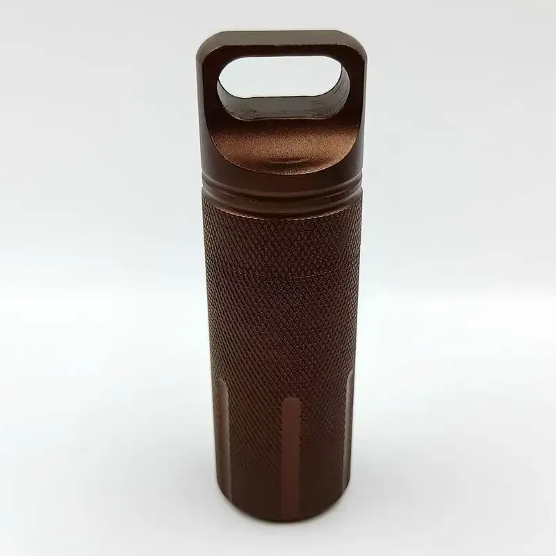 organisateur transport métal noir vert foncé orange compact portable pilules médicaments conteneur rangement extérieur sacoche