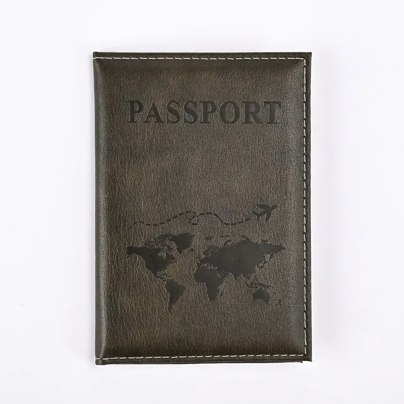 étui de passeport en cuir pu pour hommes et femmes, décoloration solide, billet de voyage, housse de protection, porte-carte d'identité, nouveau