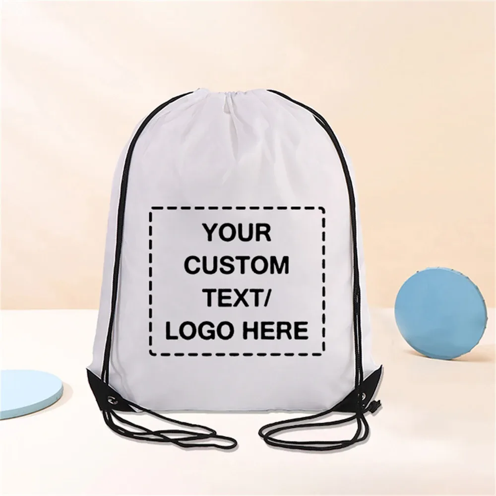 sacs à dos personnalisés à cordon de serrage, sacs de rangement pour sac à dos de sport, pour l'école, la gymnastique, le voyage, logo/texte/photo personnalisé