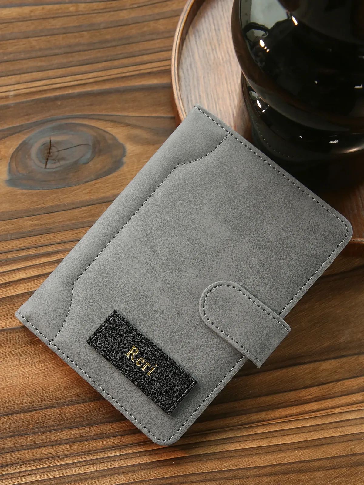 porte-passeport personnalisé avec nom, en suède mat, en similicuir, sac de passeport fait main, accessoires de voyage, cadeau personnalisé