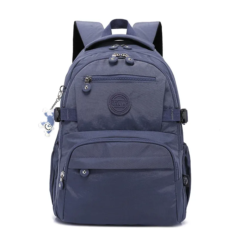 haute qualité nylon imperméable a4 étudiant cartable femmes hommes sac à dos léger sac de voyage bleu vert noir rouge rose m2303