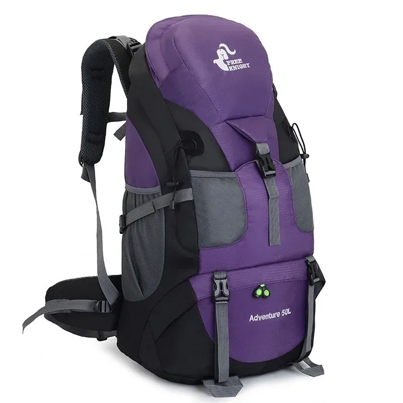 sac à dos de trekking en plein air pour hommes et femmes, sac de randonnée de camping, sac à dos d'alpinisme, sac de sport léger multifonctionnel, 50l