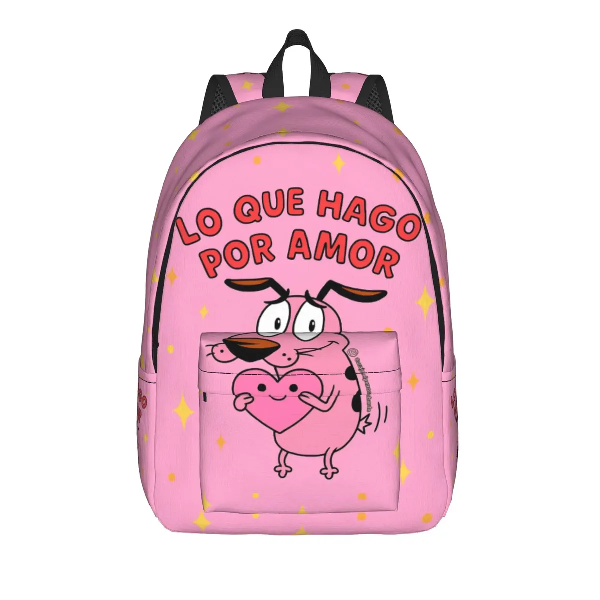 sac à dos cool courage le chien lâche - cadeau idéal pour étudiants, sac de travail, sac à dos de jour pour hommes et femmes, sacs en toile pour l'université