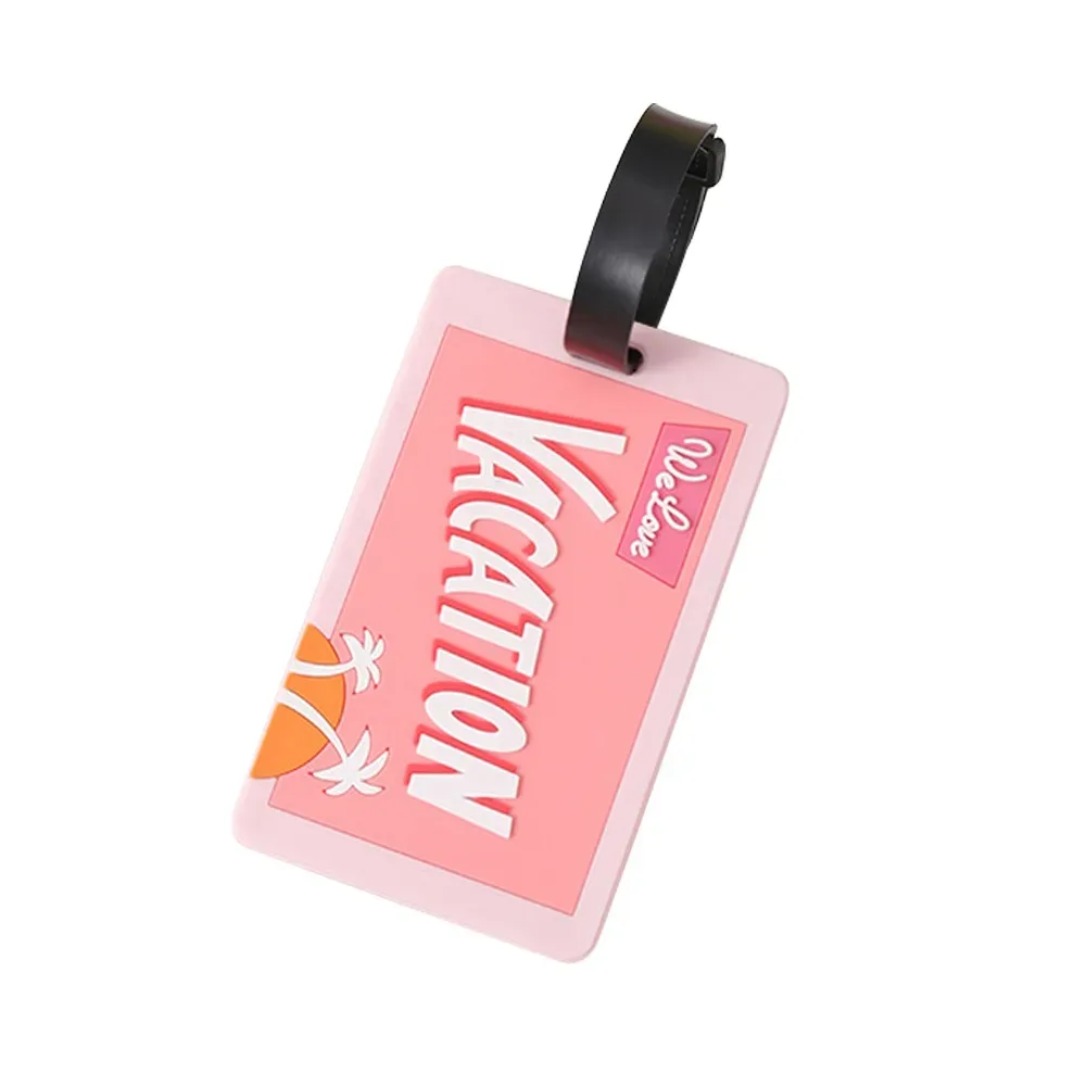 étiquette de bagage créative en silicone, style lettre, étiquette de sac durable, étanche, légère, pour adresse de nom